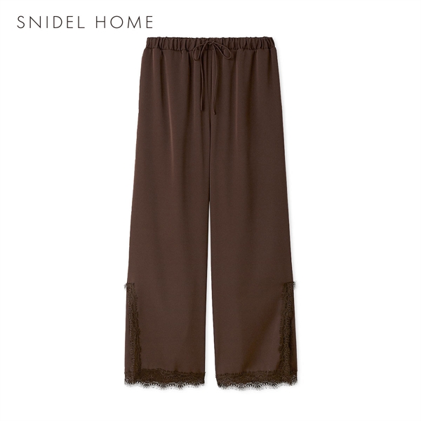 スナイデルホーム サテンジャガードロングパンツ パジャマ ルームウェア SNIDEL HOME