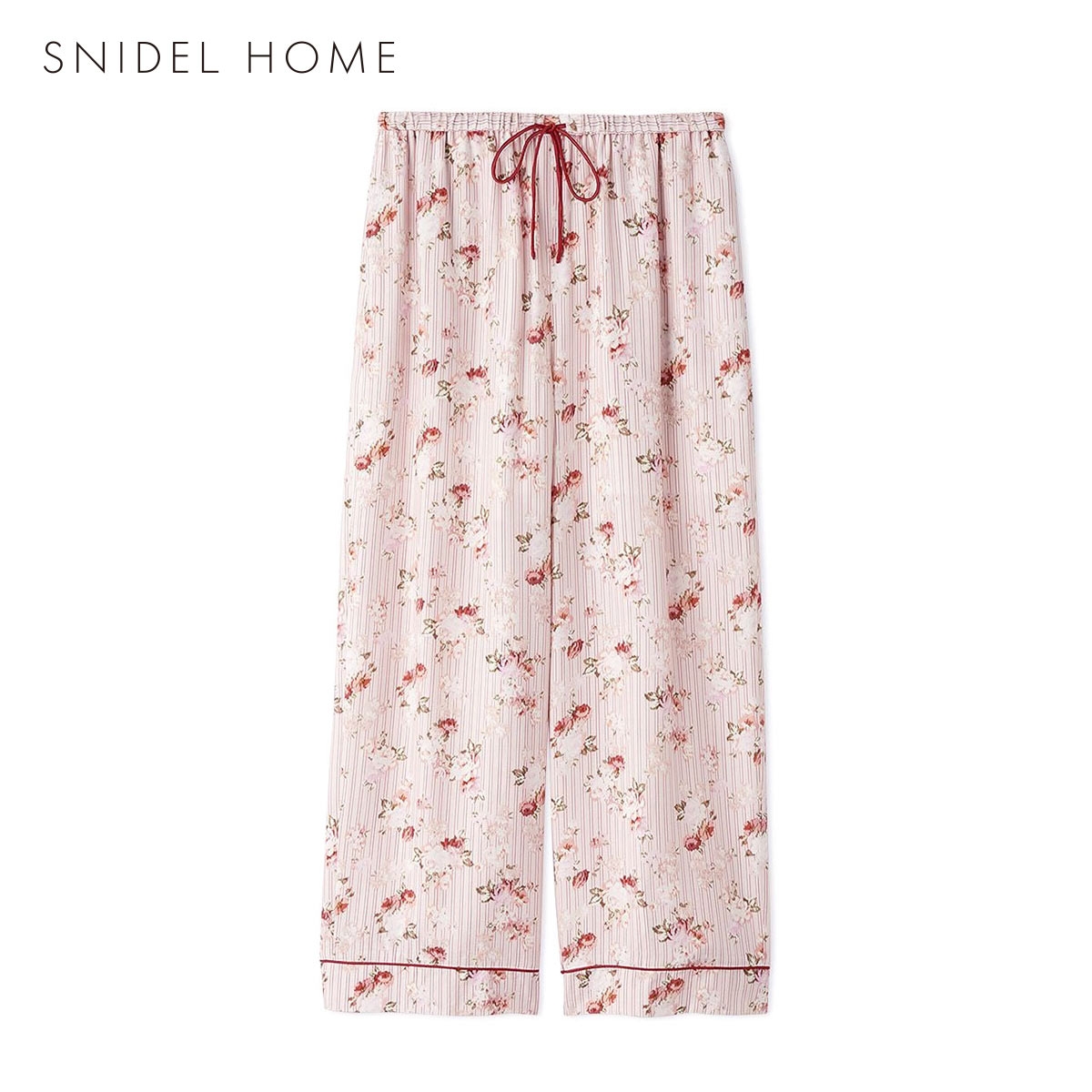 スナイデルホーム 接触冷感 ストライプフラワーシャツ パジャマ ルームウェア SNIDEL HOME(PI-ピンク-Free)