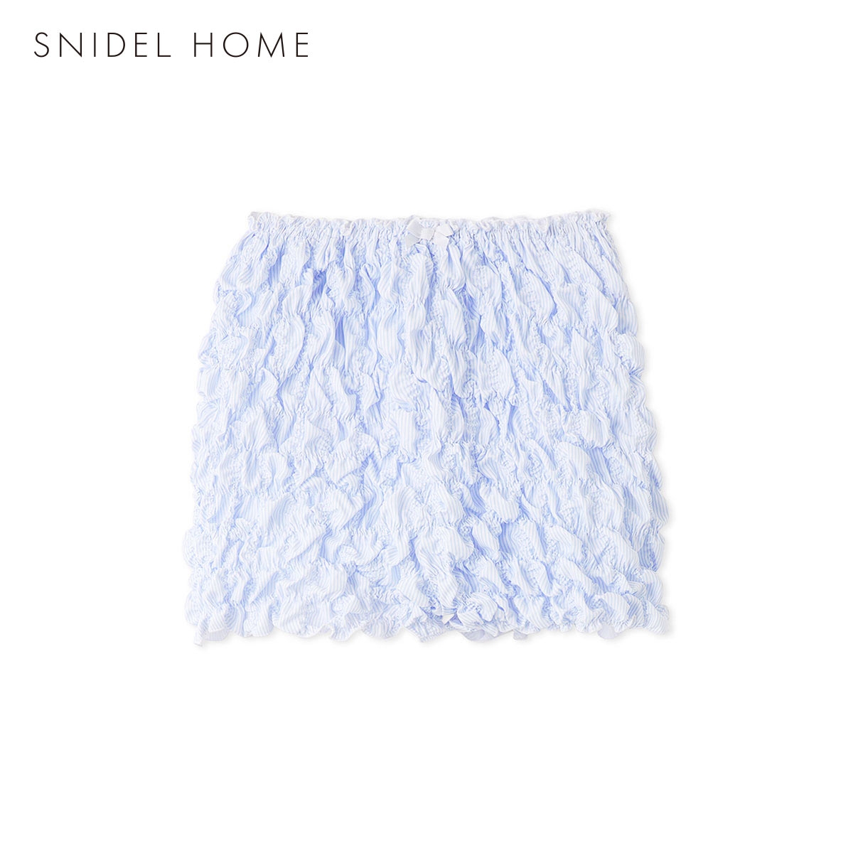 スナイデルホーム シャーリングショートパンツ パジャマ ルームウェア SNIDEL HOME(LBU-薄ブルー-Free)