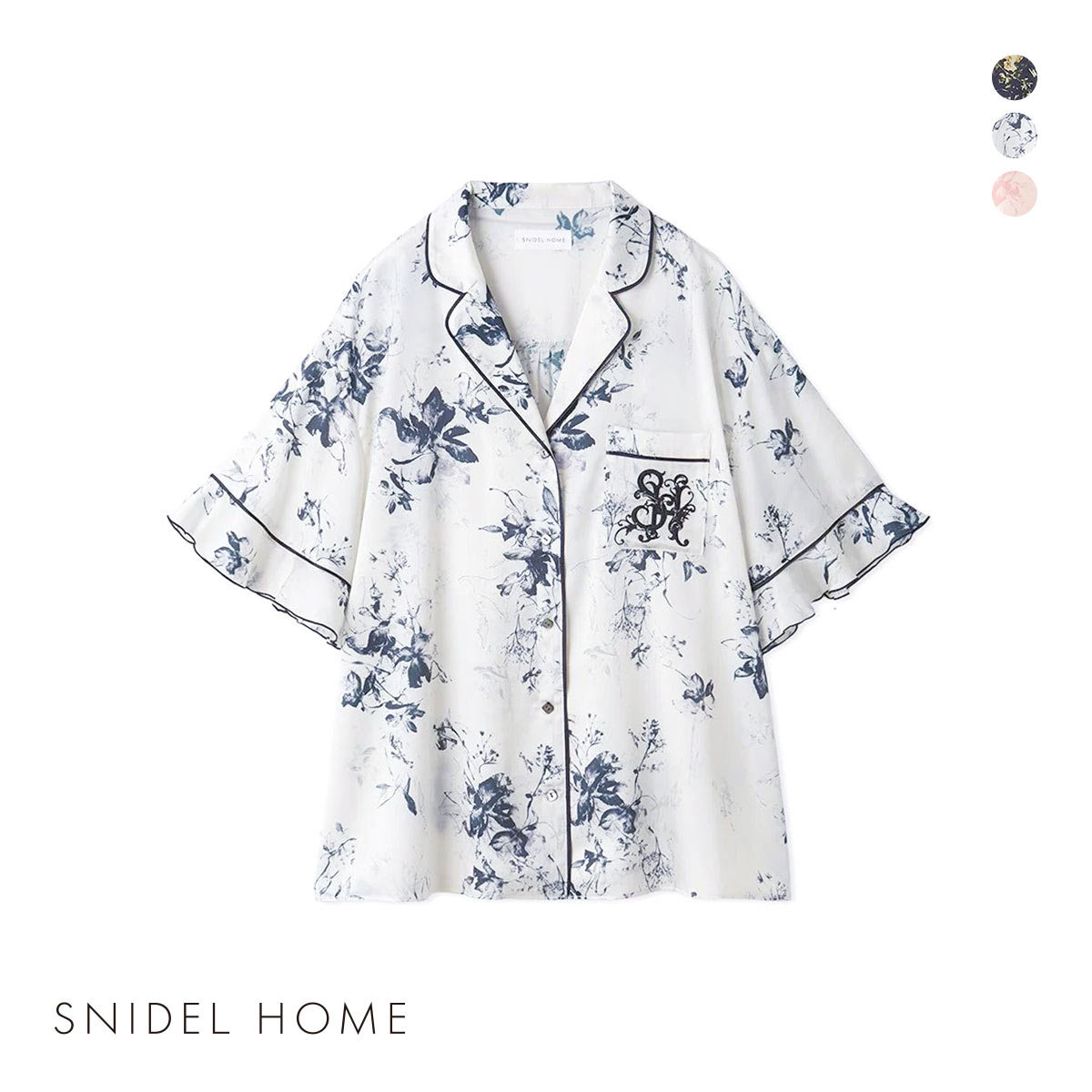 SNIDEL HOME フローラルパジャマセット ONLINE限定】カップインフラワーカットワンピース（ルームウェア