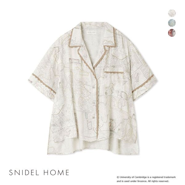 スナイデルホーム University of Cambridge 開襟シャツ パジャマ ルームウェア SNIDEL HOME ケンブリッジ大学