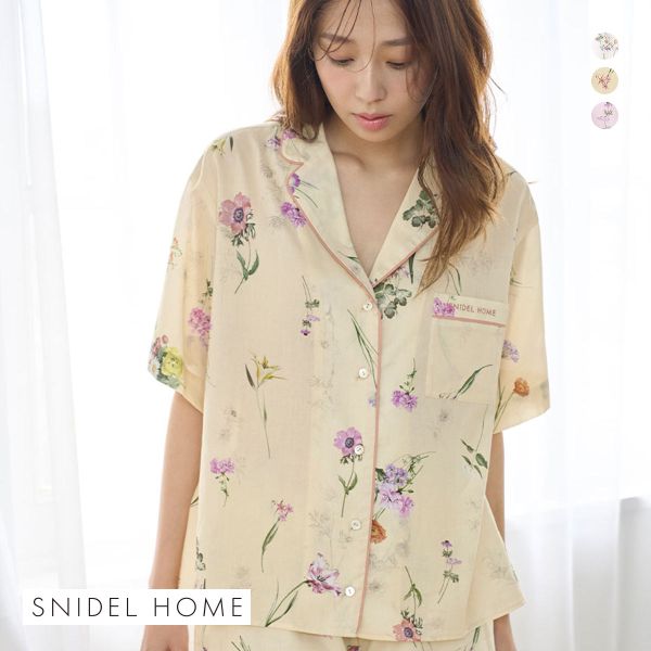 スナイデルホーム ヒーリングライト 開襟シャツ パジャマ ルームウェア Healing Light SNIDEL HOME