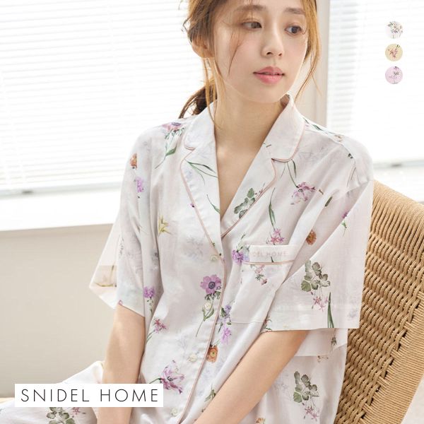 スナイデルホーム ヒーリングライト 開襟シャツ パジャマ ルームウェア Healing Light SNIDEL HOME