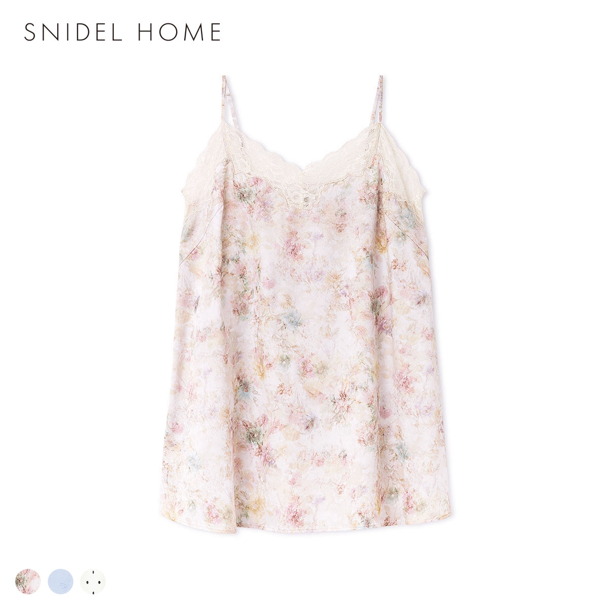 スナイデルホーム サテンジャガードチュニック パジャマ ルームウェア SNIDEL HOME(PB-ピンクベージュ-Free)