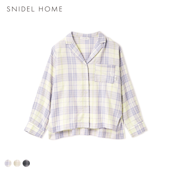 スナイデルホーム チェック柄開襟シャツ ルームウェア パジャマ SNIDEL HOME