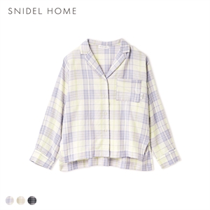 スナイデルホーム チェック柄開襟シャツ ルームウェア パジャマ SNIDEL HOME
