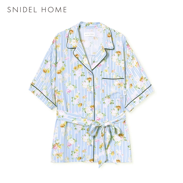スナイデルホーム 接触冷感 ストライプフラワーシャツ パジャマ ルームウェア SNIDEL HOME