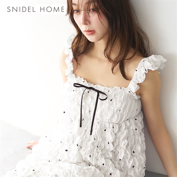 スナイデルホーム シャーリングチュニックタンクトップ パジャマ ルームウェア SNIDEL HOME