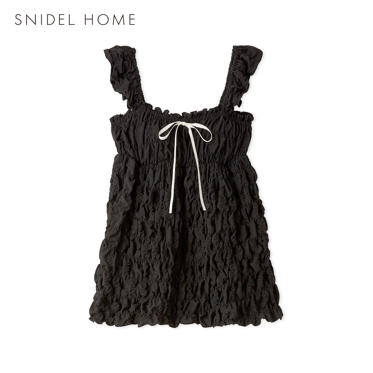 スナイデルホーム シャーリングチュニックタンクトップ パジャマ ルームウェア SNIDEL HOME(BK-ブラック-Free)