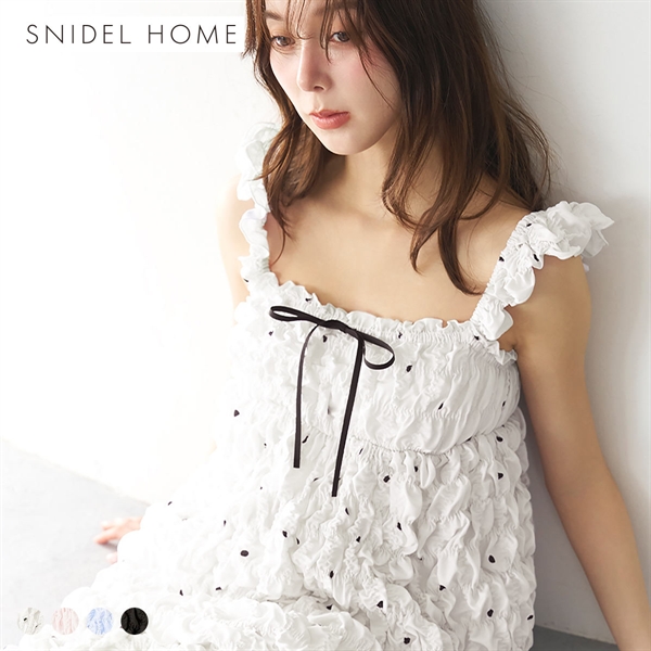 スナイデルホーム シャーリングチュニックタンクトップ パジャマ ルームウェア SNIDEL HOME