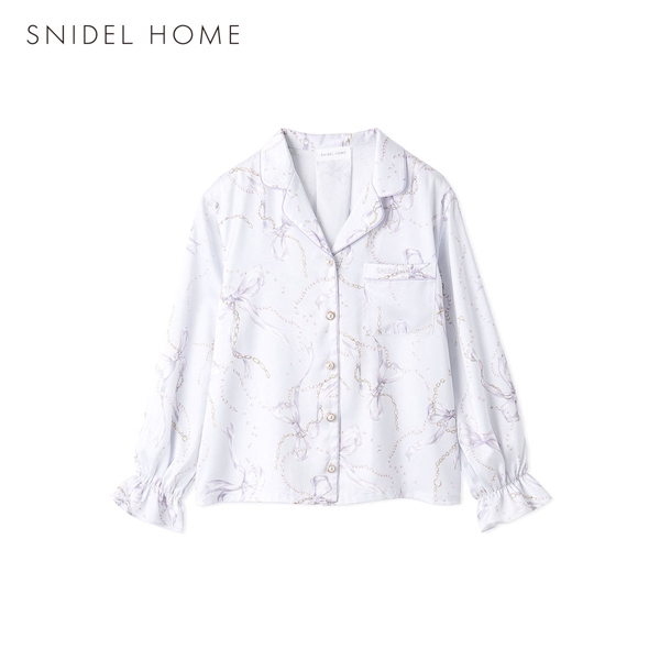 スナイデルホーム リボンチェーン開襟シャツ ルームウェア パジャマ SNIDEL HOME
