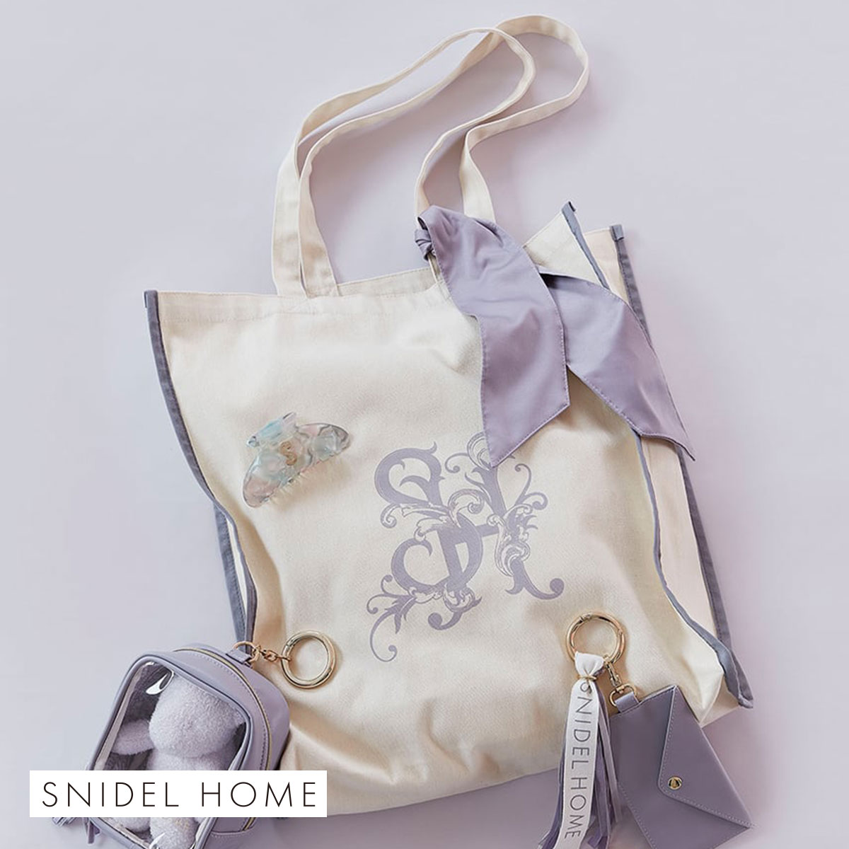 スナイデルホーム SNIDEL HOME ロゴトートバッグ(PU-パープル-Free)