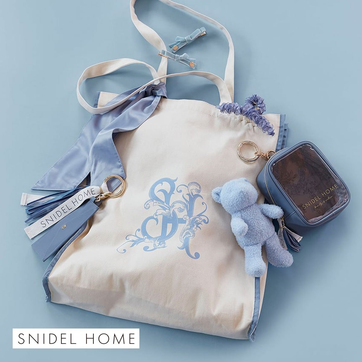 スナイデルホーム SNIDEL HOME ロゴトートバッグ(BU-ブルー-Free)