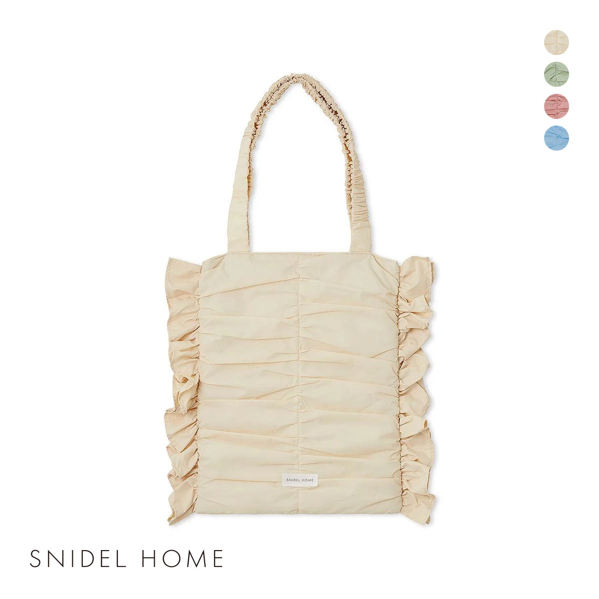 スナイデルホーム パフギャザーバッグ SNIDEL HOME(IV-アイボリー-Free)