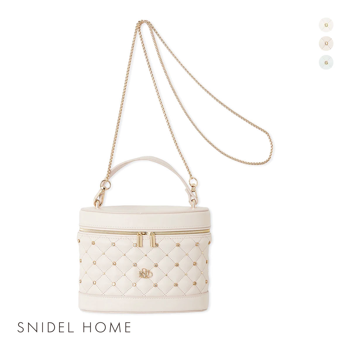 スナイデルホーム ビジューキルティングバニティバッグ SNIDEL HOME(PI-ピンク-Free)