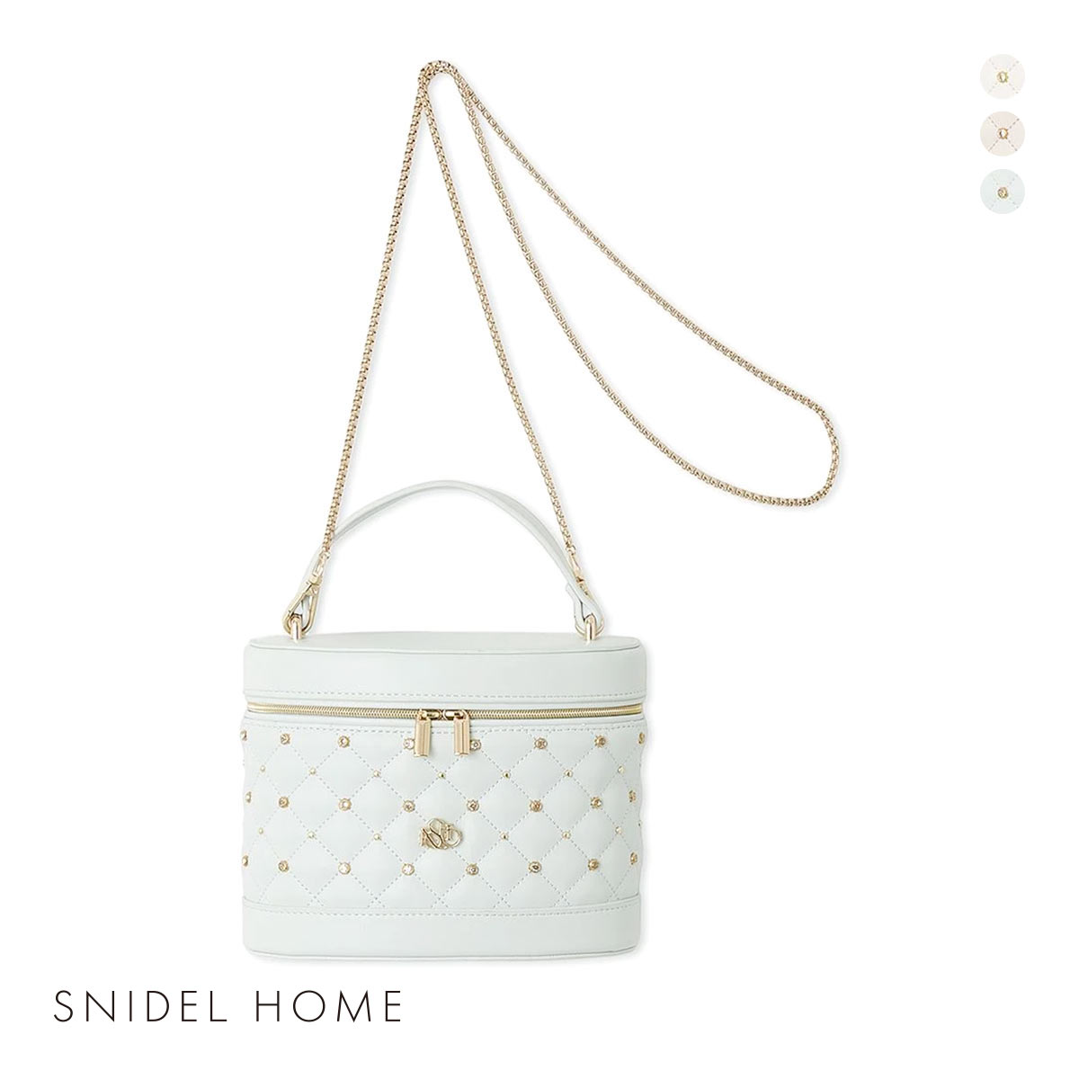 スナイデルホーム ビジューキルティングバニティバッグ SNIDEL HOME(BU-ブルー-Free)