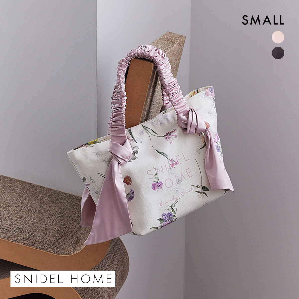 スナイデルホーム オーガニックキャンバストート SMALL Flower SNIDEL HOME(PI-ピンク-Free)