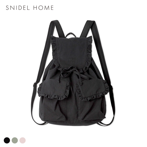 スナイデルホーム コットンライクフリルバックパック SNIDEL HOME