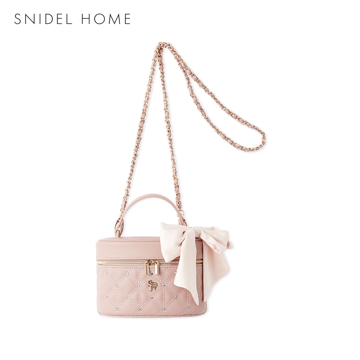 スナイデルホーム リボンキルティングバニティバッグ SNIDEL HOME(PI-ピンク-Free)