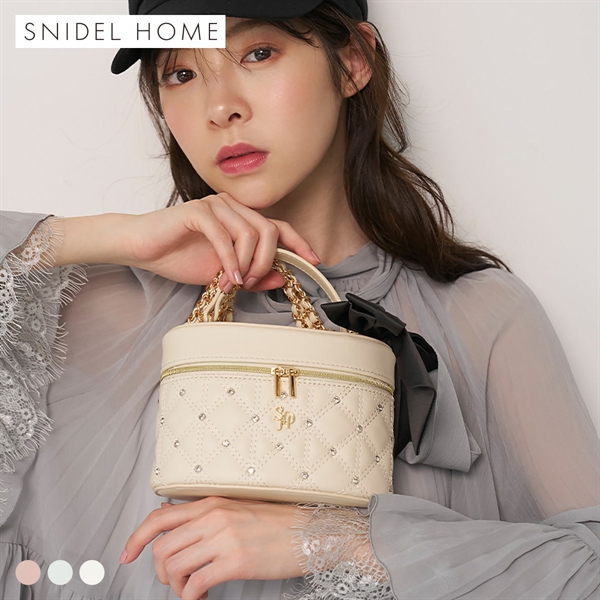 スナイデルホーム リボンキルティングバニティバッグ SNIDEL HOME