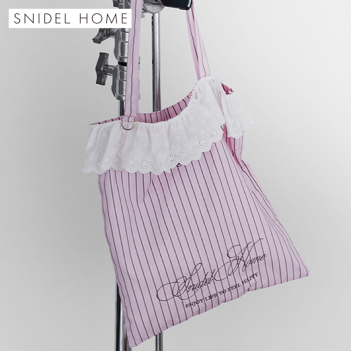 スナイデルホーム レーステープバリエカラートート SNIDEL HOME(PI-ピンク-Free)