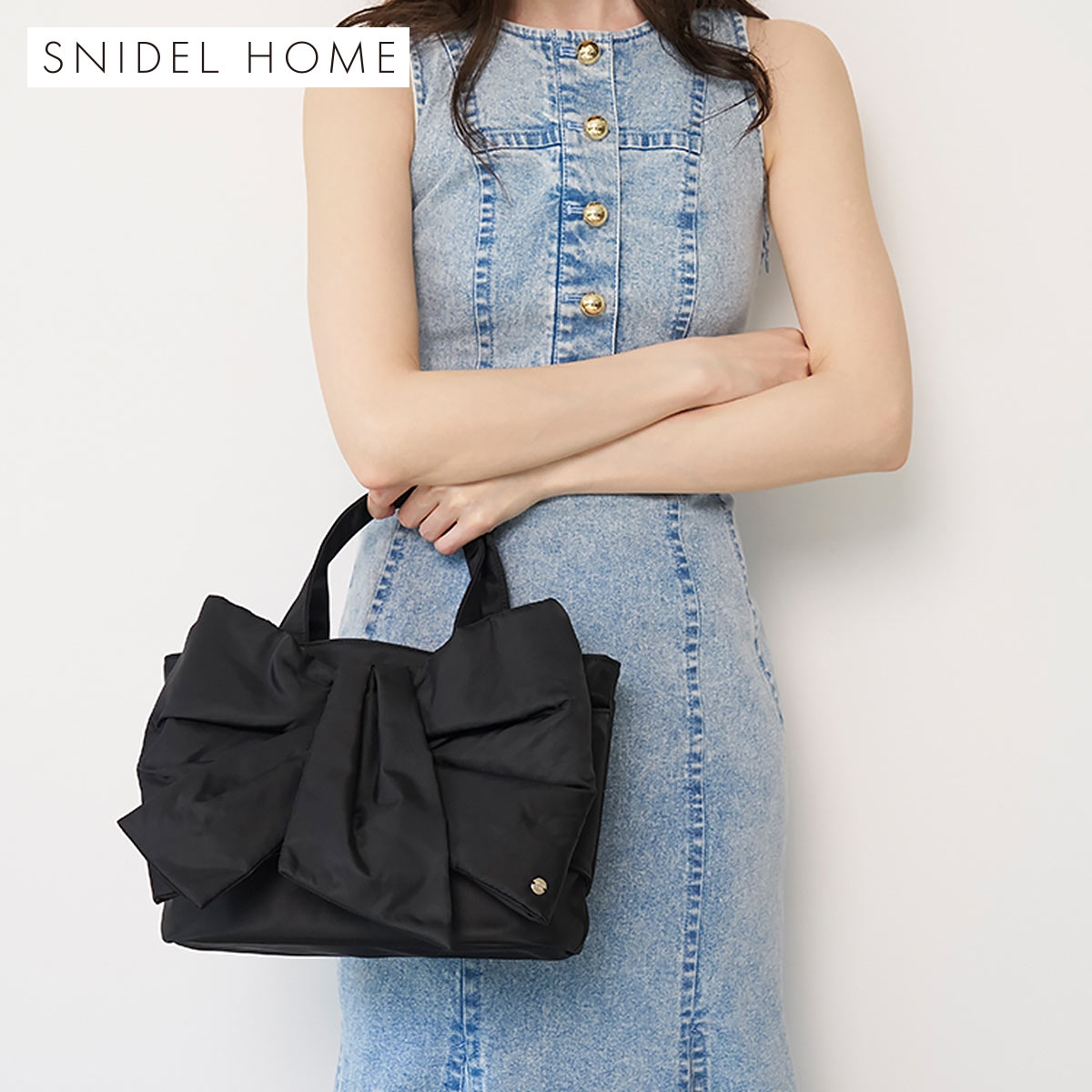 スナイデルホーム デザインリボンバッグ SNIDEL HOME(BK-ブラック-Free)