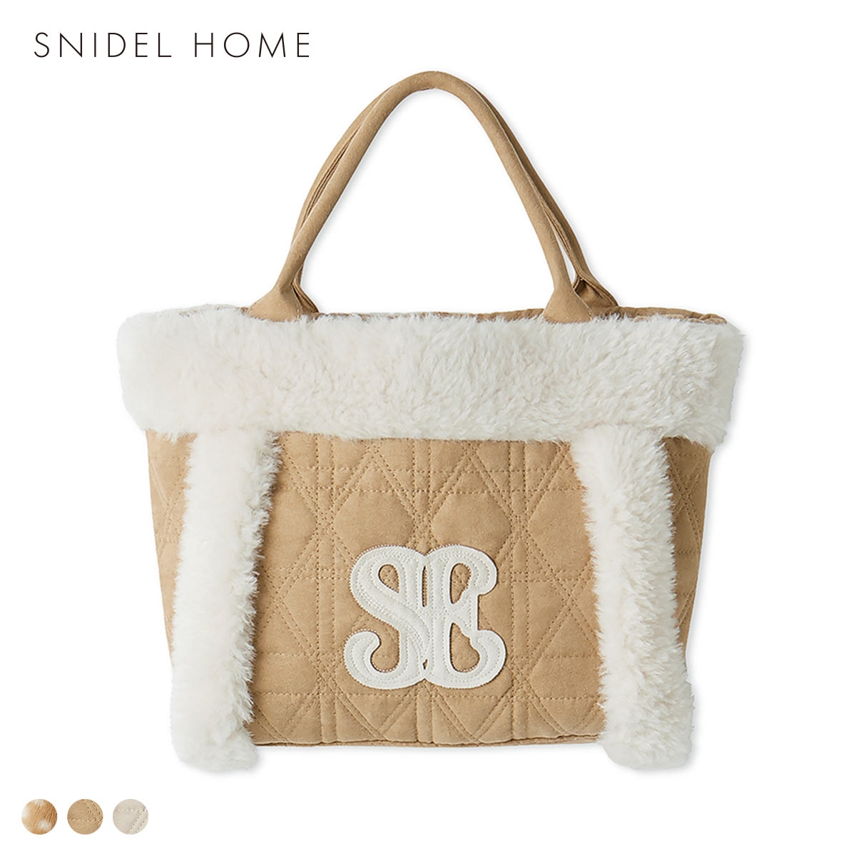 スナイデルホーム バリエーションエンブレムトートバッグ SNIDEL HOME(BE-ベージュ-Free)