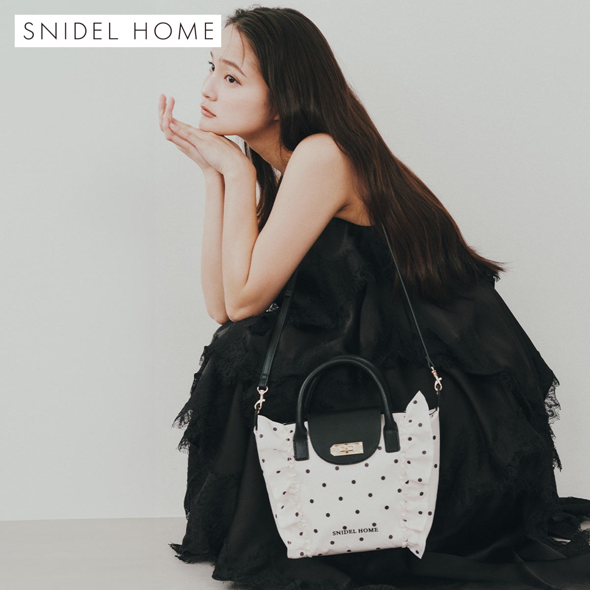 スナイデルホーム ショルダーフリルミニバッグ SNIDEL HOME(DOT-ドット-Free)