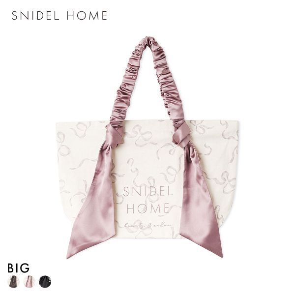 スナイデルホーム オーガニックキャンバストート BIG リボン RIBBON SNIDEL HOME