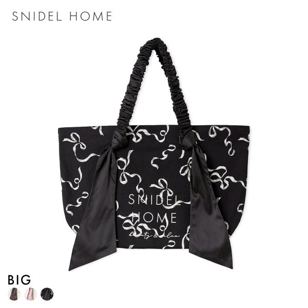 スナイデルホーム オーガニックキャンバストート BIG リボン RIBBON SNIDEL HOME
