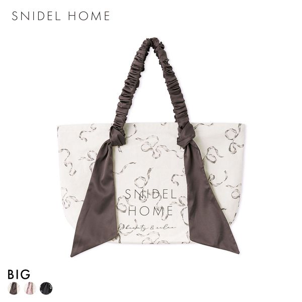 スナイデルホーム オーガニックキャンバストート BIG リボン RIBBON SNIDEL HOME