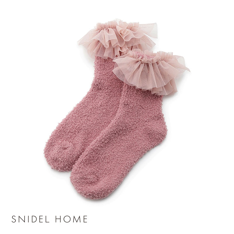 スナイデルホーム SNIDEL HOME チュールニットソックス(PI-ピンク-Free)