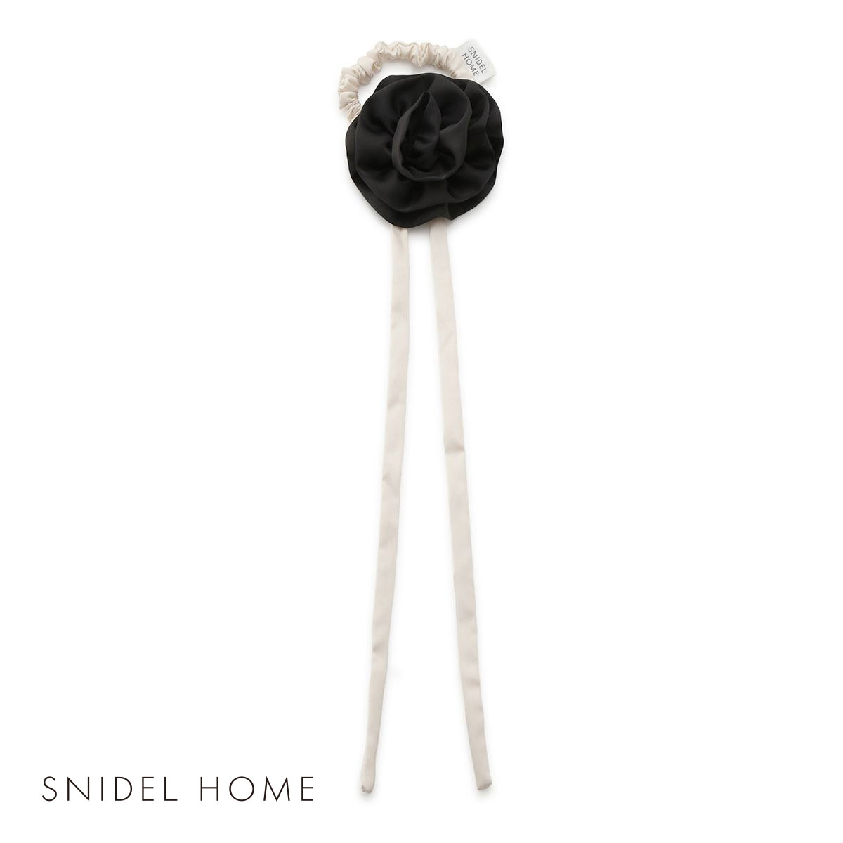 スナイデルホーム SNIDEL HOME ローズモチーフシュシュ(BK-ブラック-Free)