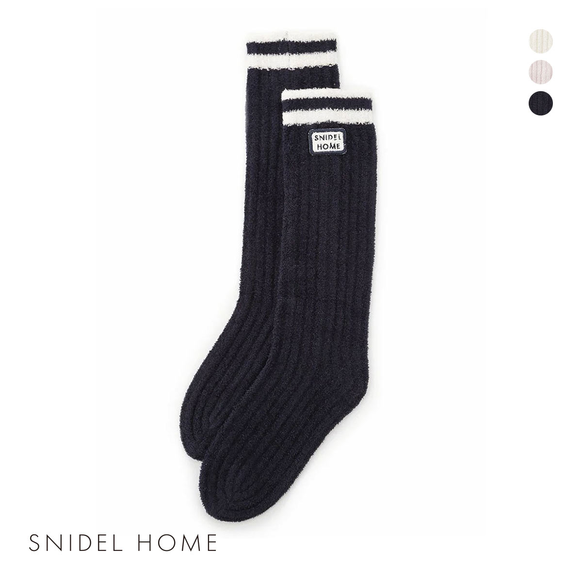 スナイデルホーム SNIDEL HOME 【MilkySmooth】ラインソックス(NV-ネイビー-Free)