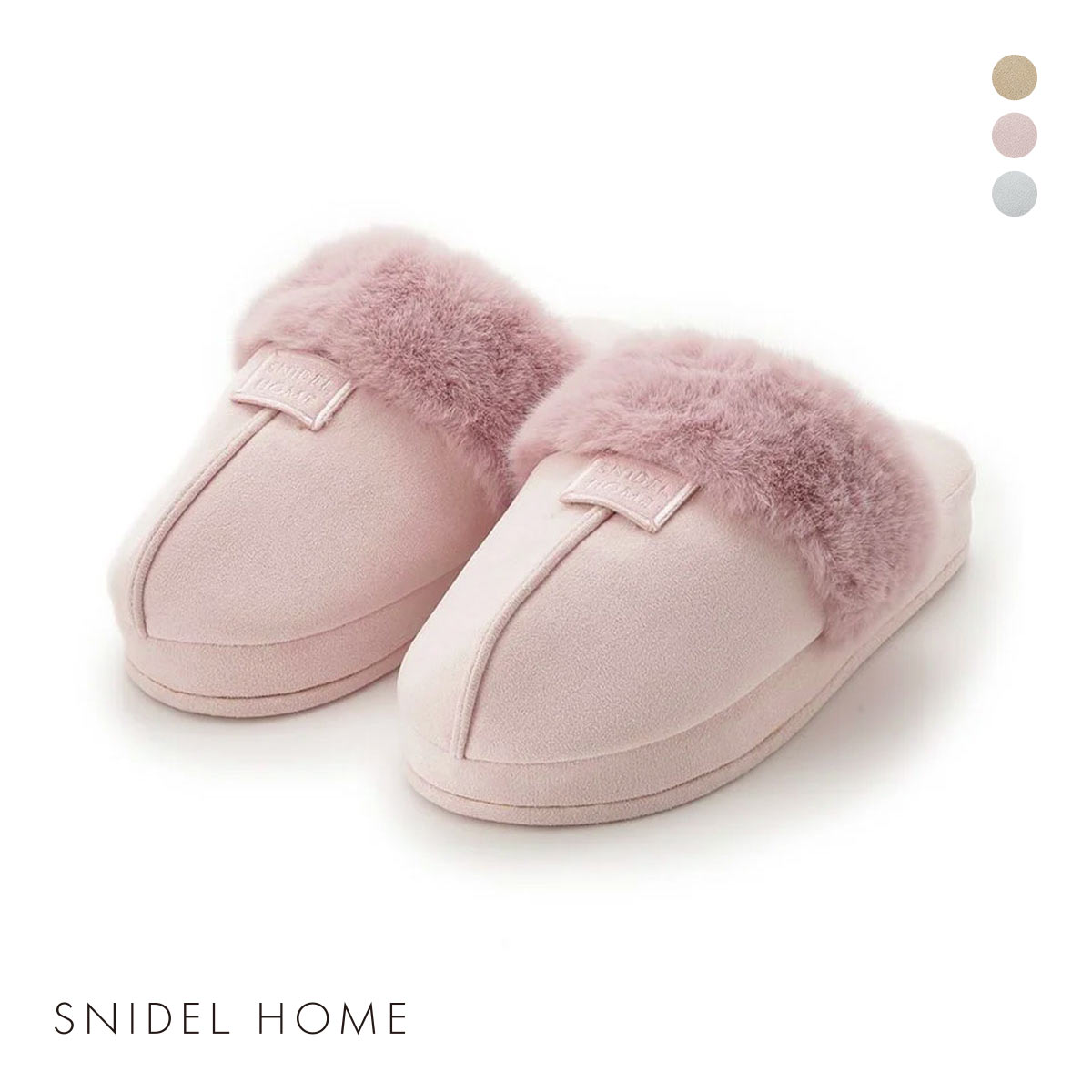 スナイデルホーム SNIDEL HOME ムートンファースリッパ(PI-ピンク-Free)