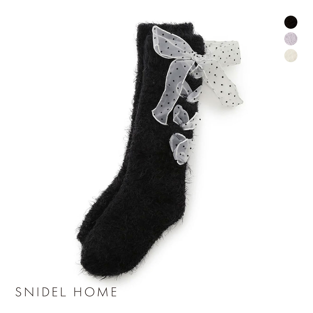 スナイデルホーム SNIDEL HOME 【Halloween】リボンソックス(BK-ブラック-Free)