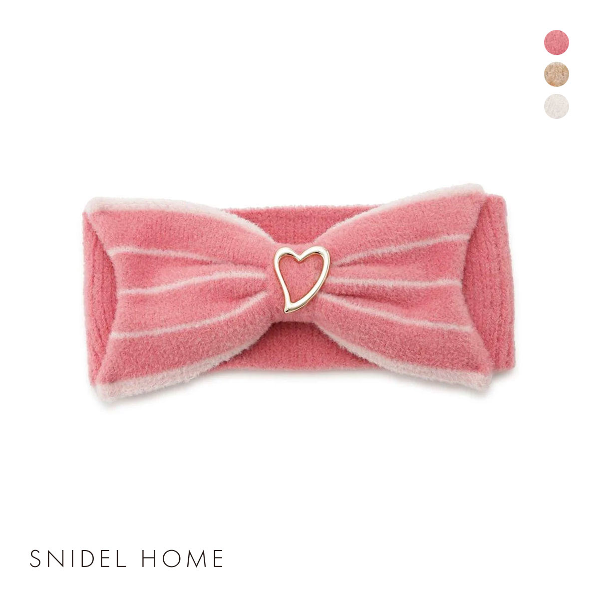 スナイデルホーム クリーミー ハートボタンヘアターバン SNIDEL HOME Creamy(PI-ピンク-Free)