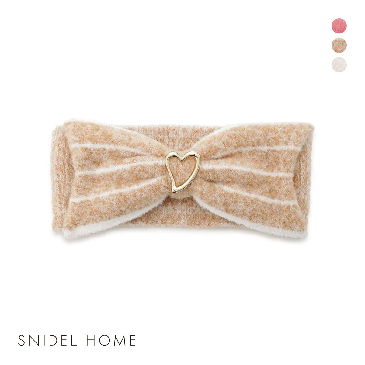 スナイデルホーム クリーミー ハートボタンヘアターバン SNIDEL HOME Creamy(CM-キャメル-Free)
