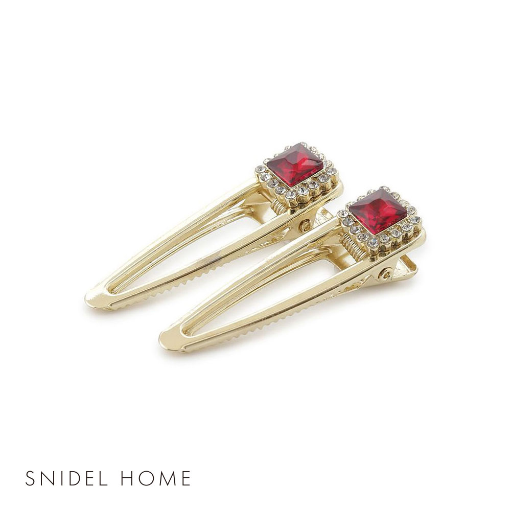 スナイデルホーム SNIDEL HOME 誕生石カラーヘアクリップ(RE-レッド-Free)