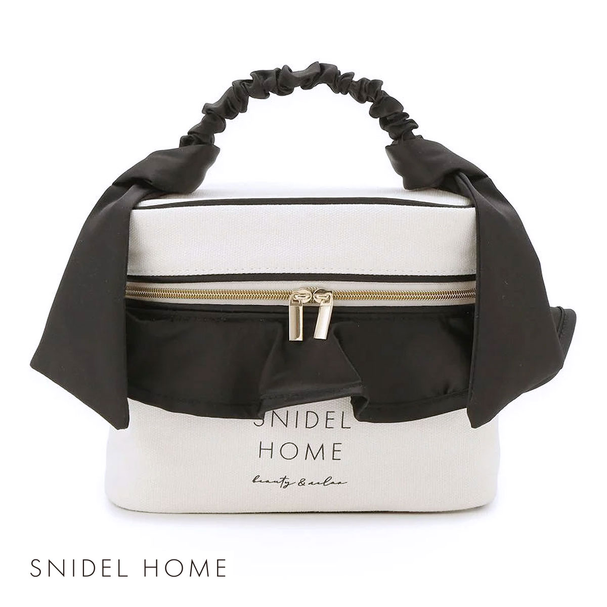 スナイデルホーム SNIDEL HOME キャンバスバニティポーチ(BK-ブラック-Free)