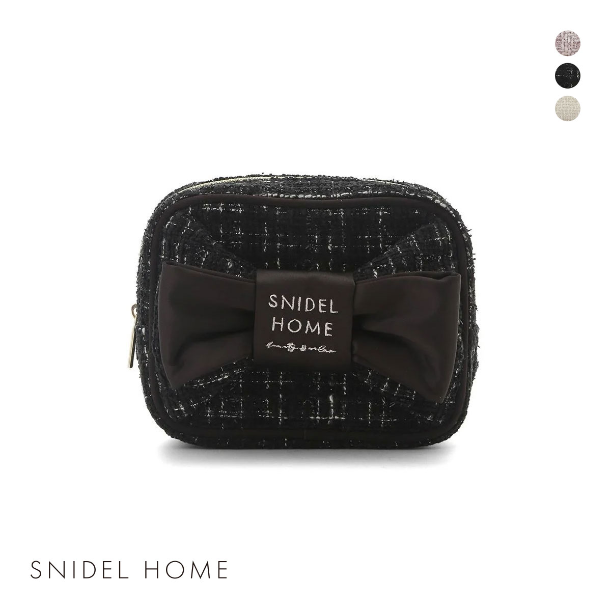 スナイデルホーム ツイードリボンポーチ SNIDEL HOME(BK-ブラック-Free)