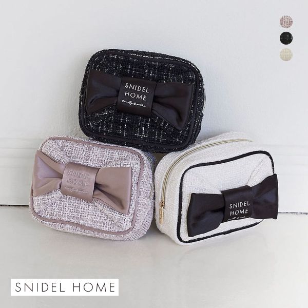 スナイデルホーム ツイードロゴバッグ リボン SNIDEL HOME