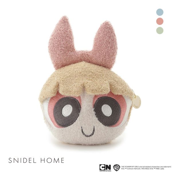 スナイデルホーム パワーパフ ガールズ フェイスニットポーチ The Powerpuff Girls　SNIDEL HOME