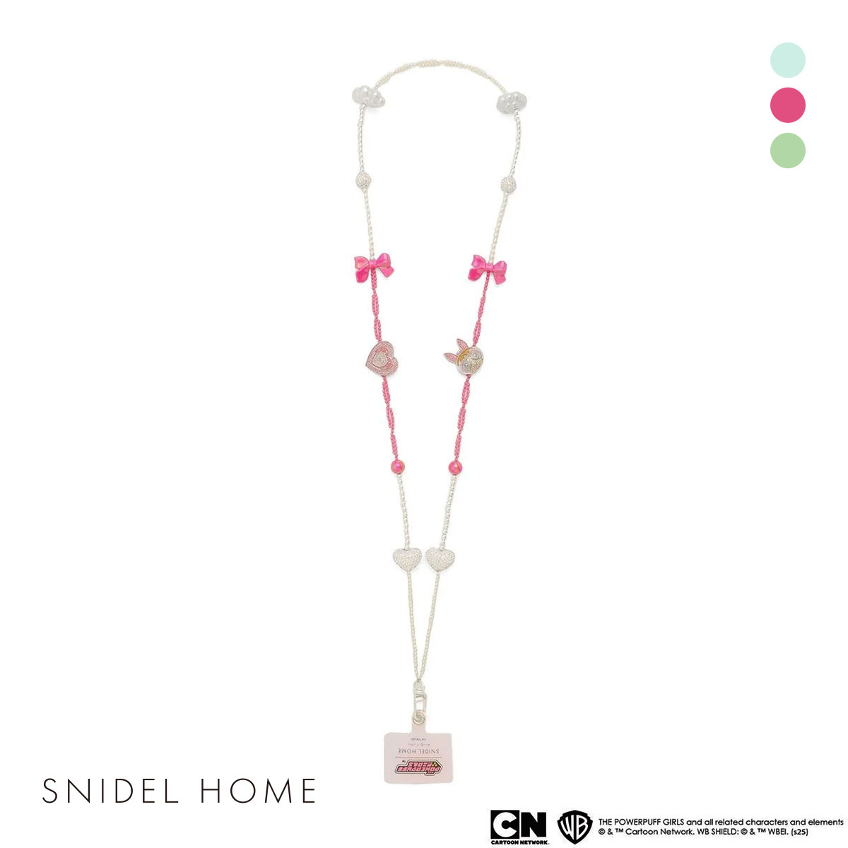 スナイデルホーム パワーパフ ガールズ スマホショルダーストラップ The Powerpuff Girls SNIDEL HOME(PI-ピンク-Free)