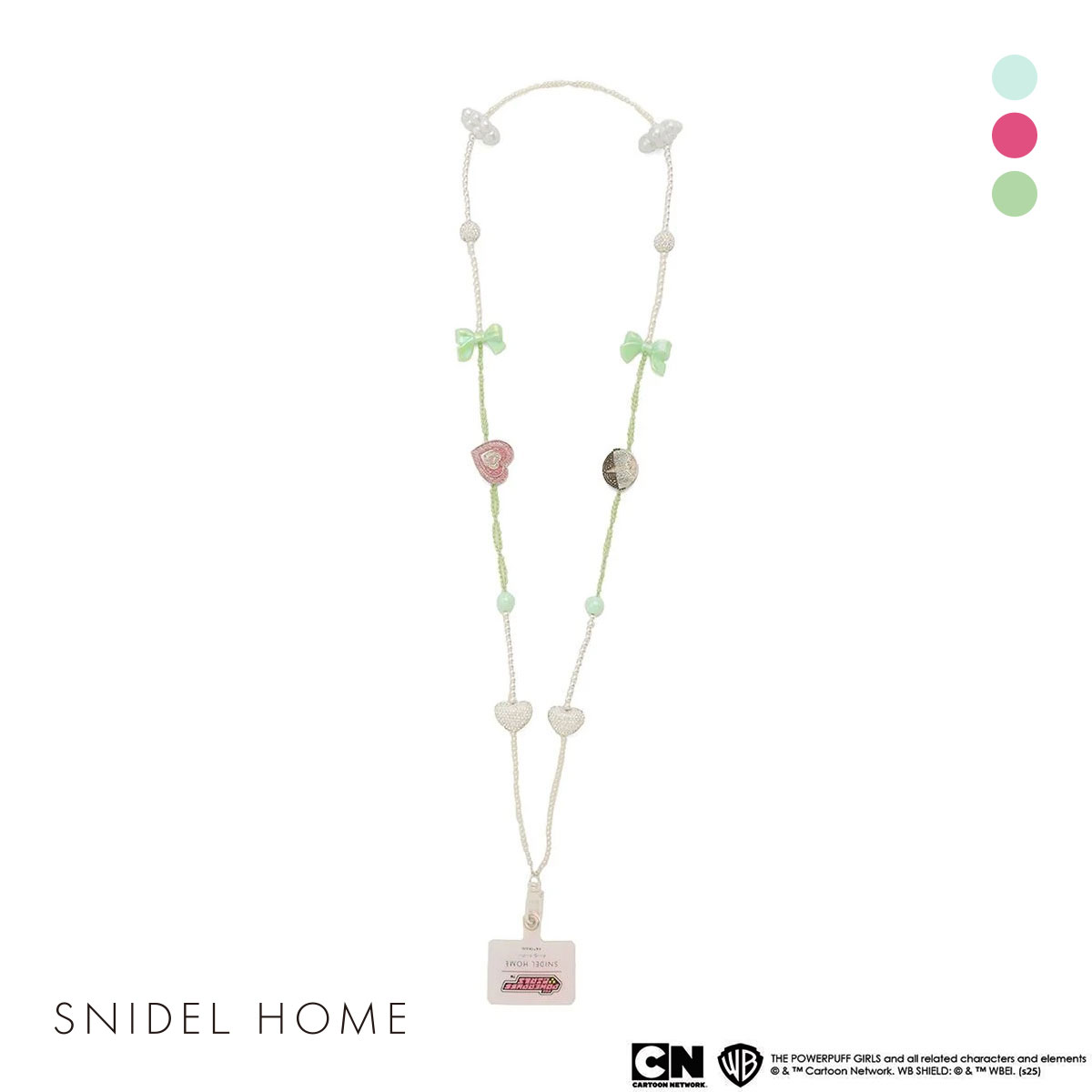 スナイデルホーム パワーパフ ガールズ スマホショルダーストラップ The Powerpuff Girls SNIDEL HOME(GR-グリーン-Free)