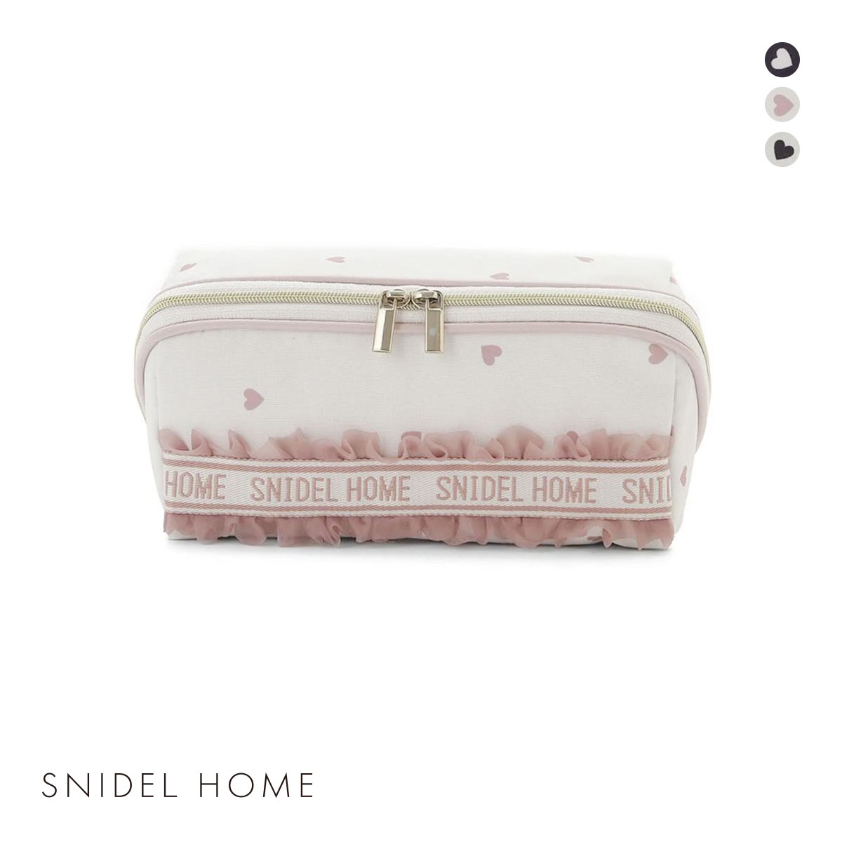 スナイデルホーム ロゴテープハートスクエアポーチ SNIDEL HOME(PI-ピンク-Free)