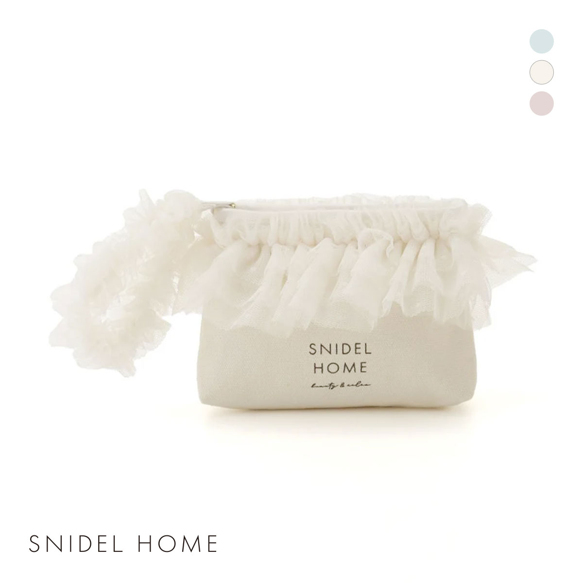 スナイデルホーム ドットチュールポーチ SNIDEL HOME(IV-アイボリー-Free)