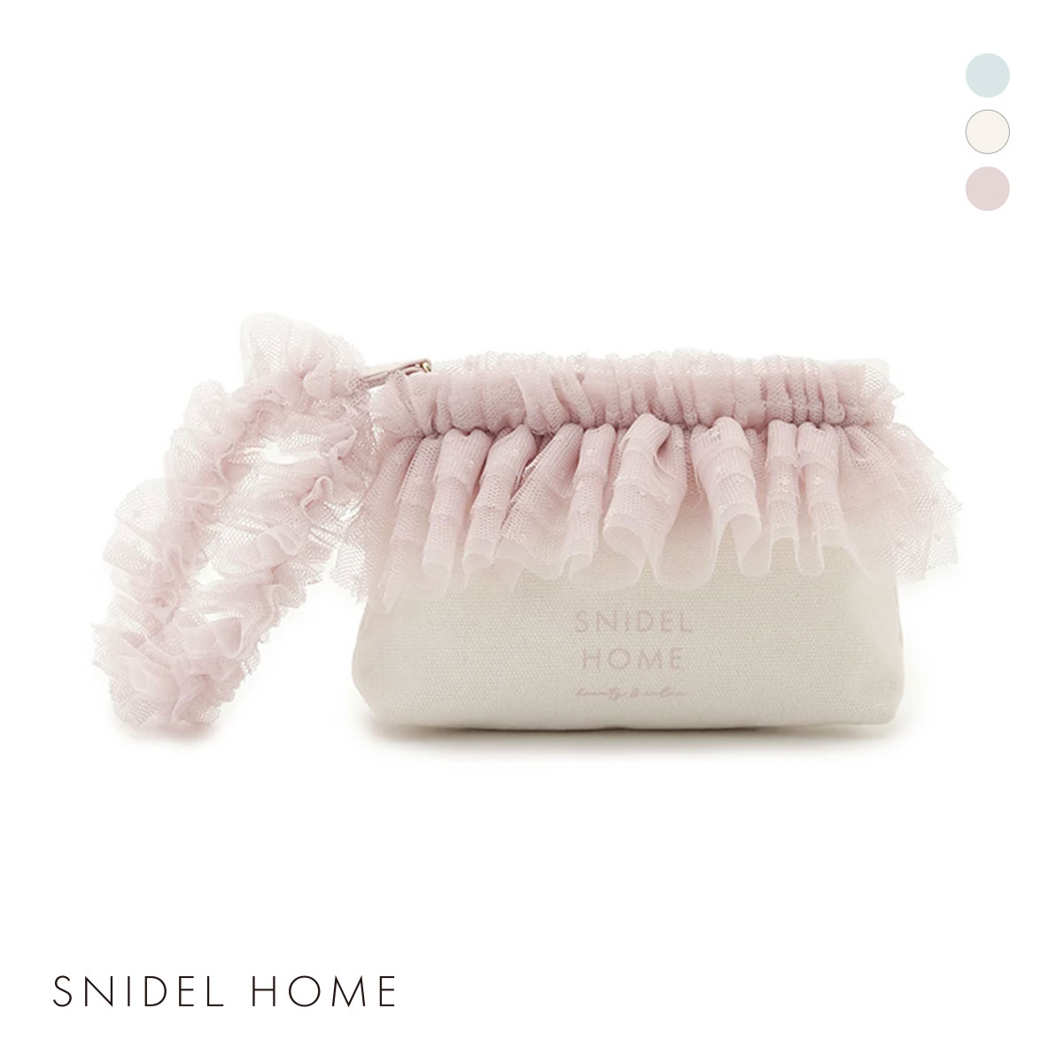 スナイデルホーム ドットチュールポーチ SNIDEL HOME(PI-ピンク-Free)