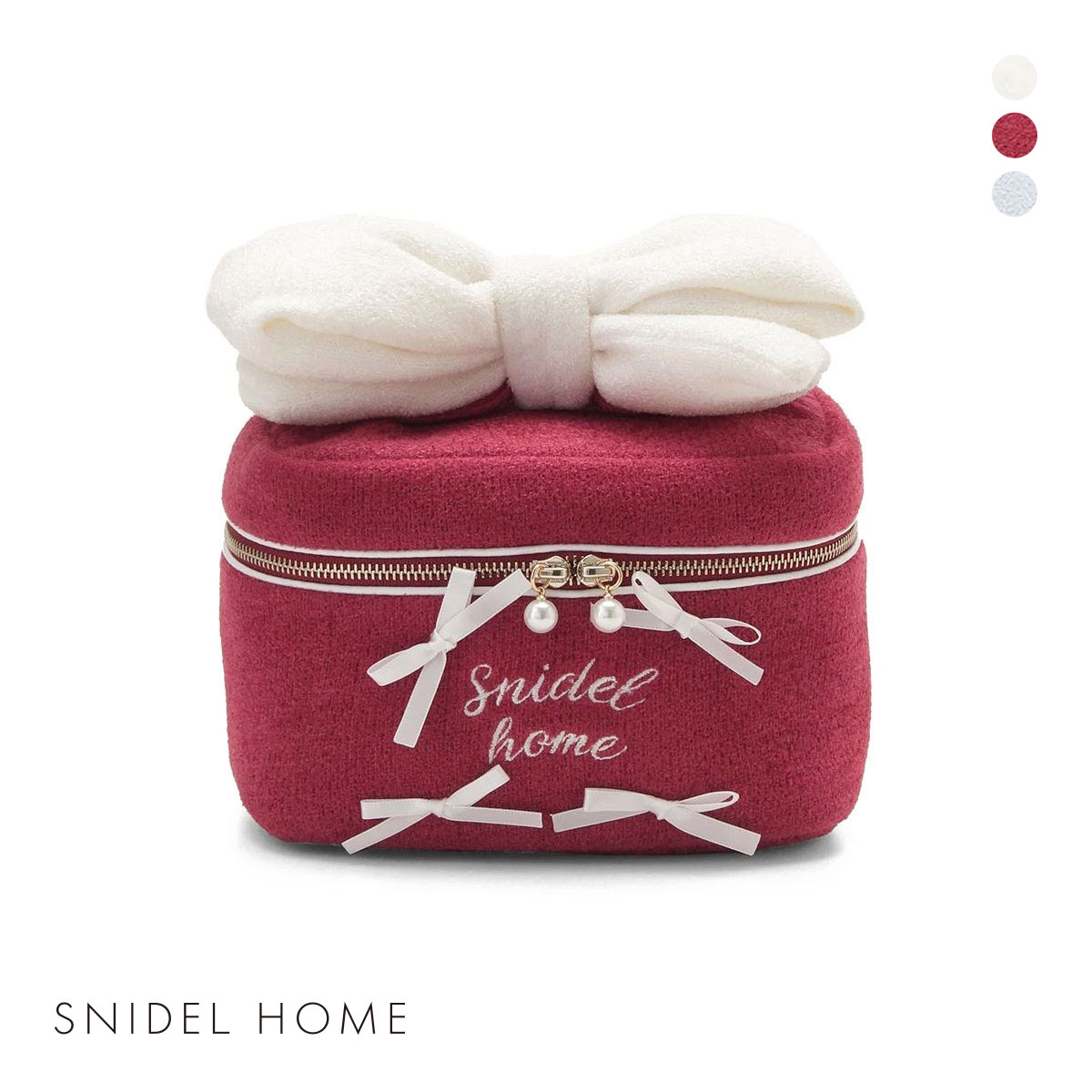 スナイデルホーム リボンバニティポーチ SNIDEL HOME(RE-レッド-Free)