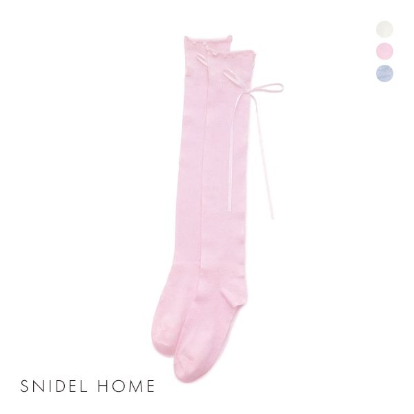 スナイデルホーム リボンシアー ニーハイソックス SNIDEL HOME